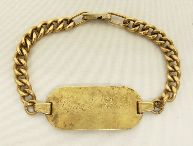 画像: 40'S IDプレート チェーンブレスレット ゴールド (VINTAGE) 「Accessorie」 入荷しました。