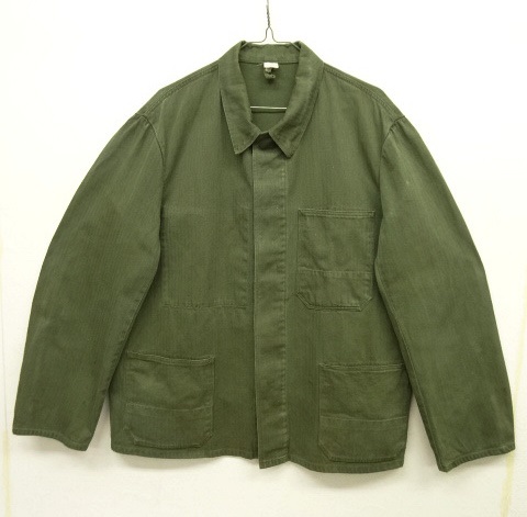 画像: ユーロワーク HBT ワークジャケット カバーオール オリーブ (VINTAGE) 「Jacket」 入荷しました。
