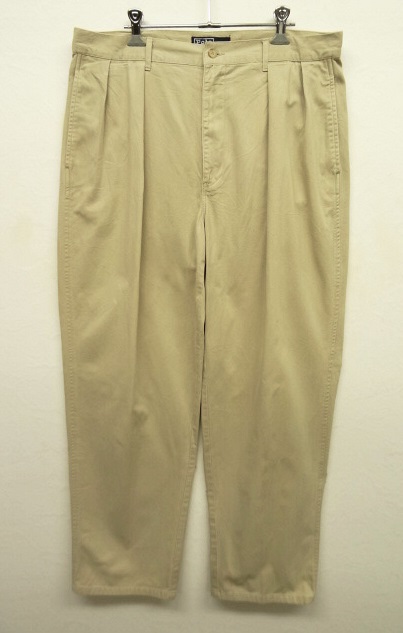 画像: 90'S RALPH LAUREN "サイドダブルステッチ" ツープリーツ チノパンツ BEIGE (VINTAGE) 「Bottoms」 入荷しました。