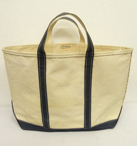 画像: 80'S LL Bean 2色タグ 耳付き キャンバス トートバッグ ネイビー/ホワイト USA製 (VINTAGE) 「Bag」 入荷しました。