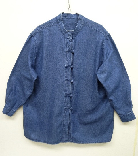 画像: UNKNOWN デニム スタンドカラー チャイナシャツ INDIGO (VINTAGE) 「L/S Shirt」 入荷しました。