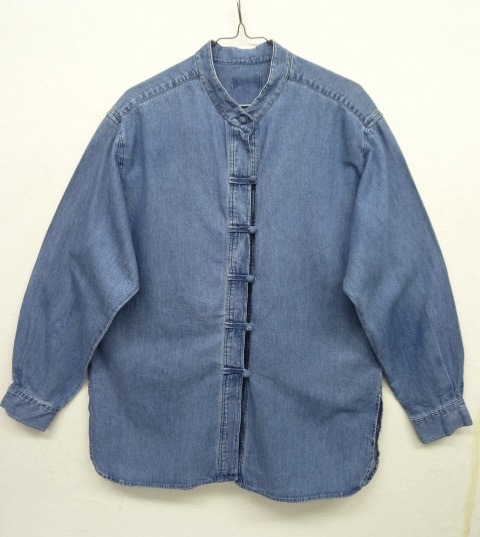 画像: UNKNOWN デニム スタンドカラー チャイナシャツ LT INDIGO (VINTAGE) 「L/S Shirt」 入荷しました。