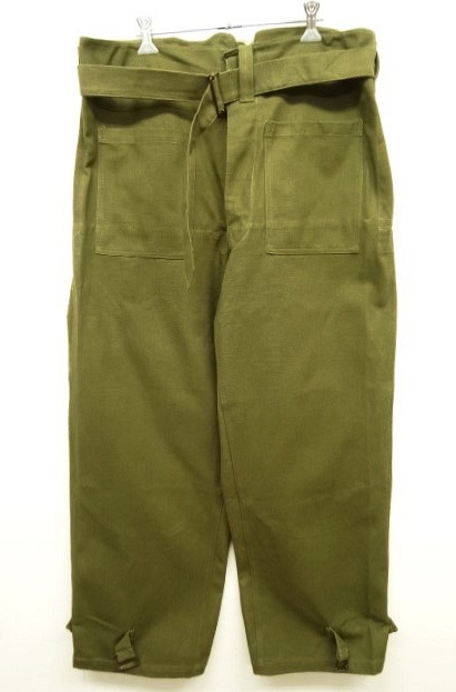 画像: 50'S フランス軍 メタルボタン モーターサイクル オーバーパンツ OLIVE (DEADSTOCK) 「Bottoms」 入荷しました。