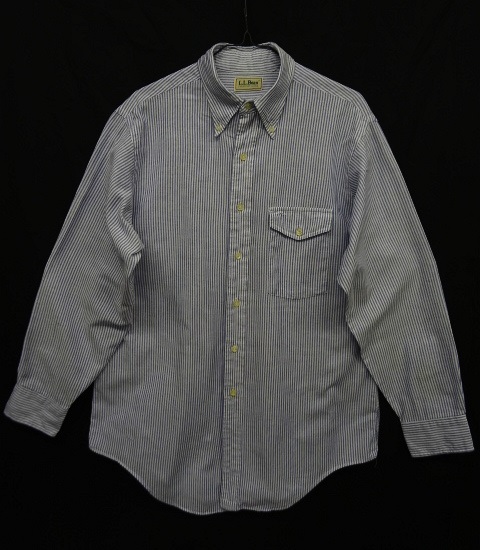 画像: 70'S LL Bean TM表記 ボタンダウンシャツ ストライプ USA製 (VINTAGE) 「L/S Shirt」 入荷しました。
