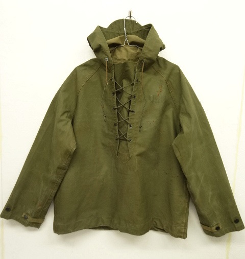 画像: 40'S アメリカ軍 US NAVY レースアップ デッキ レインパーカー (VINTAGE) 「Jacket」 入荷しました。