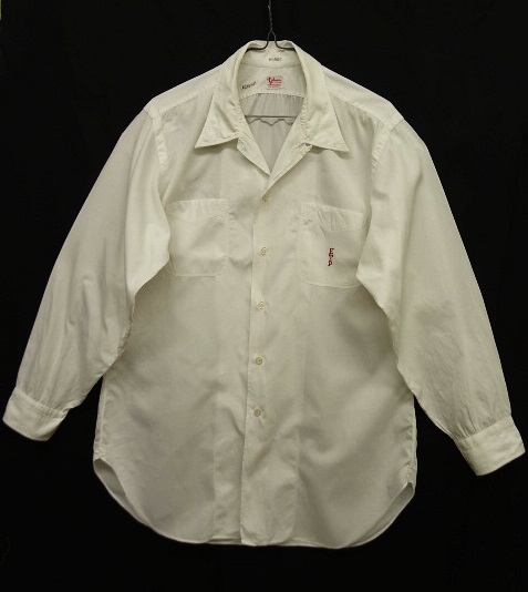 画像: 60'S JOHNSON マチ付き 長袖 オープンカラーシャツ ホワイト (VINTAGE) 「L/S Shirt」 入荷しました。