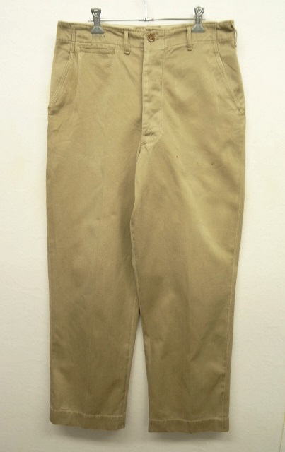 画像: 50'S アメリカ軍 US ARMY コットン100% ボタンフライ チノパンツ (VINTAGE) 「Bottoms」 入荷しました。
