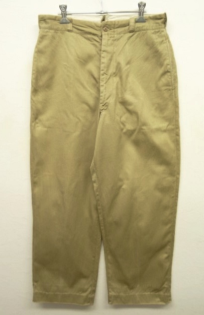 画像: 60'S アメリカ軍 US ARMY コットン100% チノパンツ PRENTICE製ジップ (VINTAGE) 「Bottoms」 入荷しました。