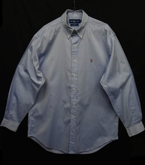 画像: 90'S RALPH LAUREN "YARMOUTH" ピンオックス ボタンダウンシャツ BLUE (VINTAGE) 「L/S Shirt」 入荷しました。