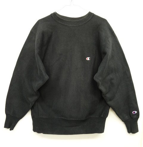 画像: 90'S CHAMPION 刺繍タグ リバースウィーブ 無地 ブラック USA製 (VINTAGE) 「Sweat Shirt」 入荷しました。