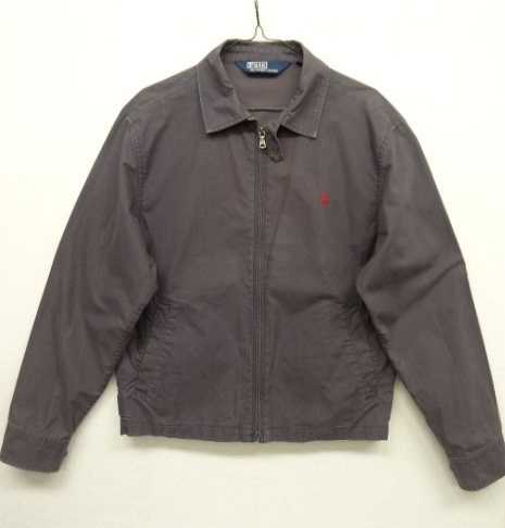 画像: 90'S RALPH LAUREN チンスト付き ドリズラージャケット ナス紺 (VINTAGE) 「Jacket」 入荷しました。