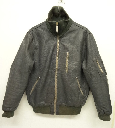 画像: 80'S ドイツ軍 レザー フライトジャケット DK GREY (VINTAGE) 「Jacket」 入荷しました。