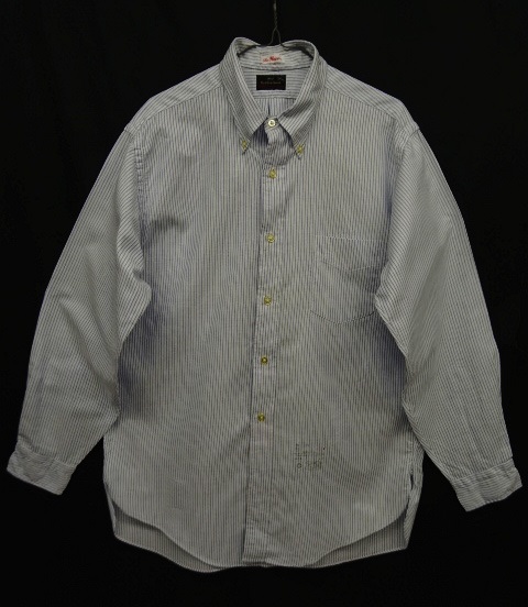 画像: 60'S GANT マチ付き コットン100% 3点留め BDシャツ ストライプ USA製 (VINTAGE) 「L/S Shirt」 入荷しました。
