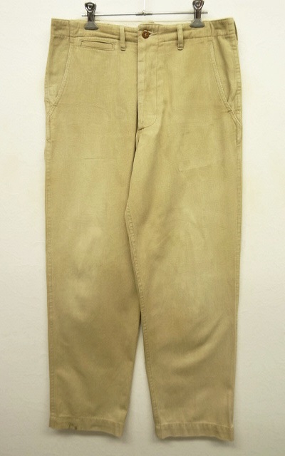 画像: 50'S アメリカ軍 US ARMY "45KHAKI" サイドダブルステッチ ボタンフライ チノパンツ (VINTAGE) 「Bottoms」 入荷しました。