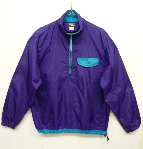 画像: 90'S LL Bean ハーフジップ ナイロンジャケット PURPLE/GREEN (VINTAGE) 「Jacket」 入荷しました。