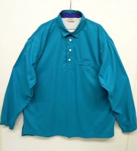 画像: 90'S LL Bean ヘンリーネック ナイロン シャツ TEAL/PURPLE (VINTAGE) 「Jacket」 入荷しました。