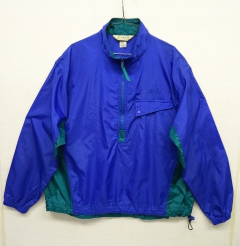 画像: 90'S LL Bean ハーフジップ ナイロンジャケット BLUE/GREEN (VINTAGE) 「Jacket」 入荷しました。