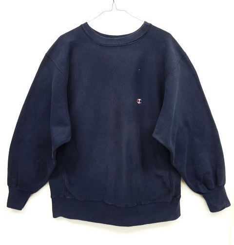 画像: 80'S CHAMPION トリコタグ リバースウィーブ 無地 ネイビー USA製 (VINTAGE) 「Sweat Shirt」 入荷しました。