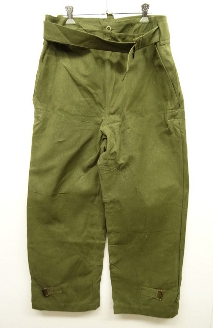 画像: 50'S フランス軍 エプロン付き モーターサイクル オーバーパンツ OLIVE (DEADSTOCK) 「Bottoms」 入荷しました。