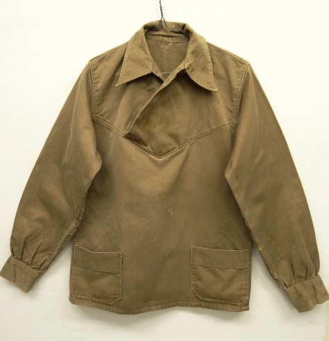 画像: フレンチワーク コットンツイル スモックシャツ KHAKI (VINTAGE) 「L/S Shirt」 入荷しました。