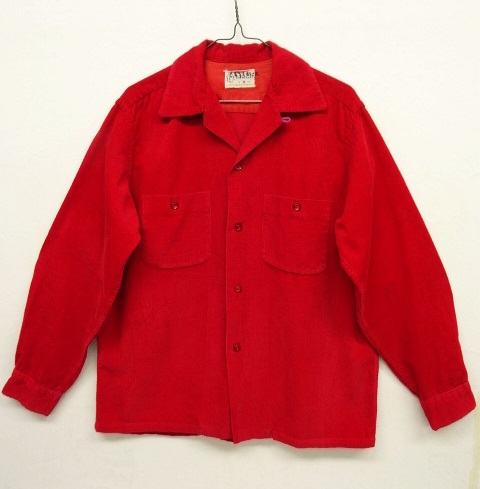 画像: 60'S TOWNCRAFT コーデュロイ オープンカラーシャツ RED (VINTAGE) 「L/S Shirt」 入荷しました。