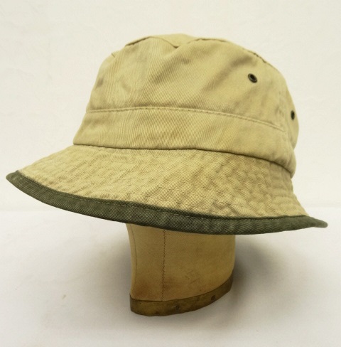画像: LL Bean トリム バケットハット タン/グリーン USA製 (VINTAGE) 「Cap」 入荷しました。