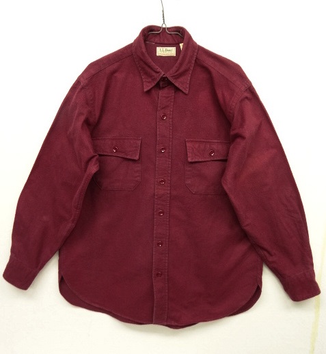 画像: 80'S LL Bean シャモアクロス 長袖シャツ バーガンディ USA製 (VINTAGE) 「L/S Shirt」 入荷しました。