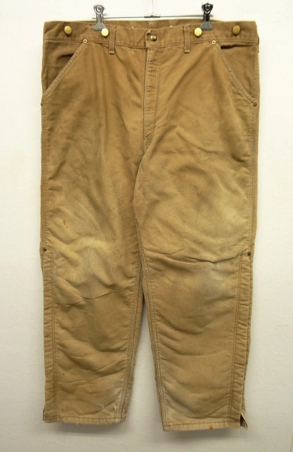 画像: 80'S CARHARTT サイドジップ付き 裏地キルティング ダックパンツ ブラウン USA製 (VINTAGE) 「Bottoms」 入荷しました。