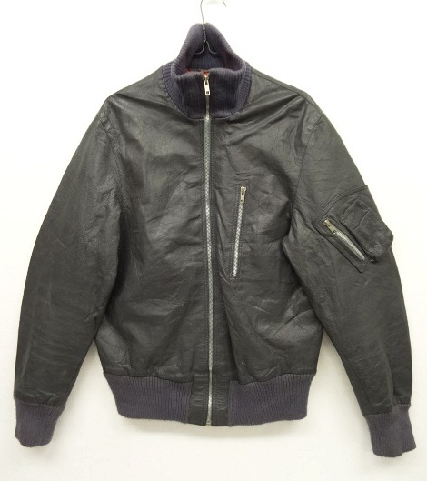 画像: 80'S ドイツ軍 レザー フライトジャケット DK GREY (VINTAGE) 「Jacket」 入荷しました。