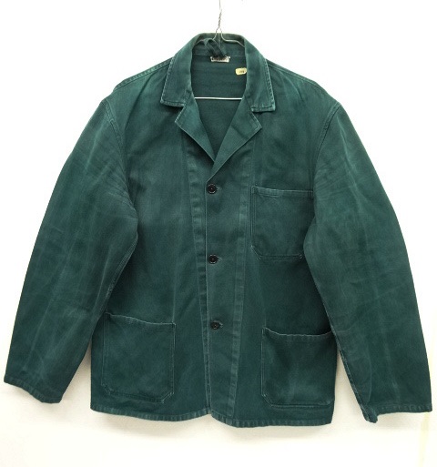 画像: ユーロワーク ツイル ワークジャケット カバーオール グリーン (VINTAGE) 「Jacket」 入荷しました。