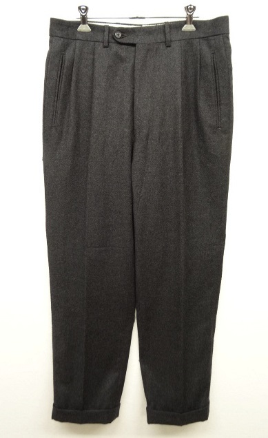 画像: UNKNOWN ツープリーツ ウールトラウザーズ スラックス CHARCOAL (VINTAGE) 「Bottoms」 入荷しました。