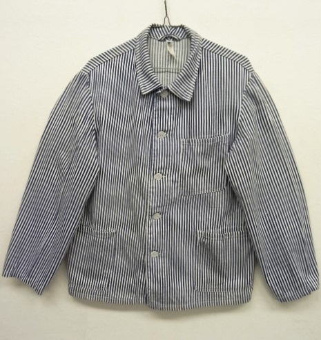 画像: ユーロワーク ワークジャケット カバーオール ストライプ (VINTAGE) 「Jacket」 入荷しました。