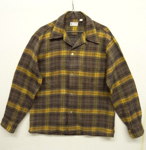 画像: 70'S TOWNCRAFT フランネル オープンカラーシャツ チェック柄 (VINTAGE) 「L/S Shirt」 入荷しました。