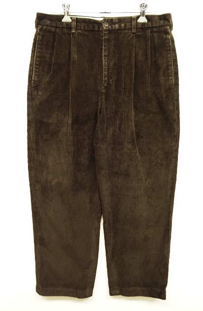 画像: BROOKS BROTHERS ツープリーツ 太畝 コーデュロイパンツ DK BROWN (USED) 「Bottoms」 入荷しました。