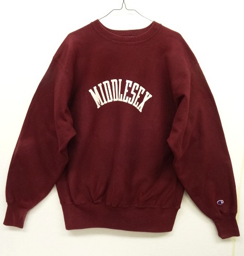 画像: 90'S CHAMPION 刺繍タグ リバースウィーブ バーガンディ USA製 (VINTAGE) 「Sweat Shirt」 入荷しました。