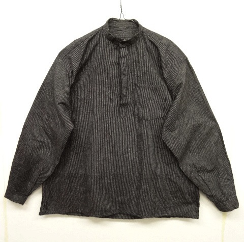 画像: UNKNOWN ユーロワーク スタンドカラー ボックスシャツ ストライプ柄 (VINTAGE) 「L/S Shirt」 入荷しました。