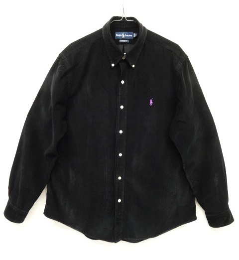 画像: 90'S RALPH LAUREN コーデュロイ BDシャツ BLACK (VINTAGE) 「L/S Shirt」 入荷しました。