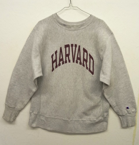 画像: 80'S CHAMPION "HARVARD" 染み込みプリント トリコタグ リバースウィーブ USA製 (VINTAGE) 「Sweat Shirt」 入荷しました。