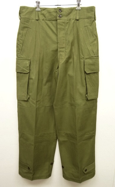 画像: 50'S フランス軍 M47 フィールドパンツ 前期型 OLIVE サイズ35 (DEADSTOCK) 「Bottoms」 入荷しました。