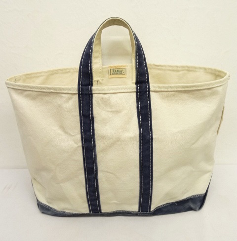 画像: 80'S LL Bean 2色タグ 耳付き キャンバス トートバッグ ネイビー/ホワイト USA製 (VINTAGE) 「Bag」 入荷しました。