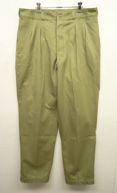 画像: 60'S フランス軍 M52 プリーツ入り チノパンツ (DEADSTOCK) 「Bottoms」 入荷しました。