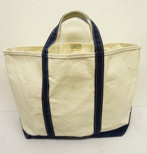 画像: 80'S LL Bean 2色タグ 耳付き キャンバス トートバッグ ネイビー/ホワイト USA製 (VINTAGE) 「Bag」 入荷しました。