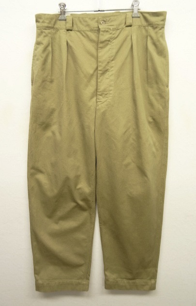 画像: 60'S フランス軍 M52 プリーツ入り チノパンツ サイズ36 (VINTAGE) 「Bottoms」 入荷しました。