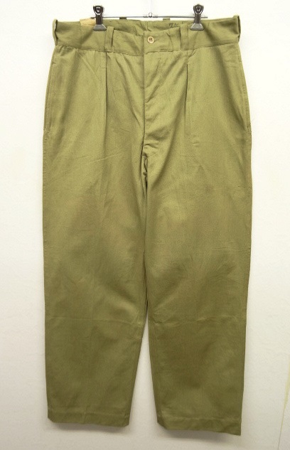 画像: 60'S フランス軍 M52 プリーツ入り チノパンツ (DEADSTOCK) 「Bottoms」 入荷しました。