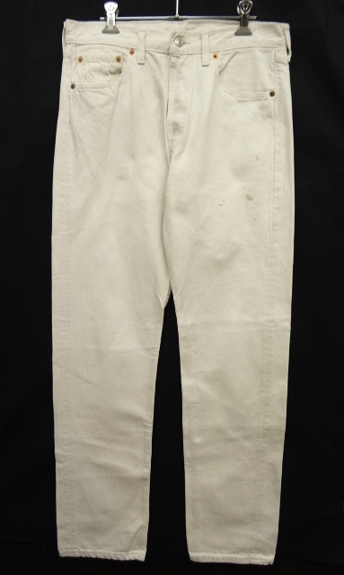 画像: 90'S LEVIS 501 デニム ホワイト UK製 W33L34 (VINTAGE) 「Bottoms」 入荷しました。