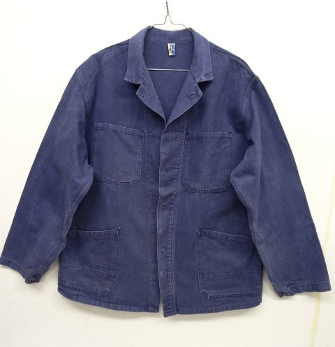 画像: ユーロワーク コットン100% ワークジャケット カバーオール ブルー (VINTAGE) 「Jacket」 入荷しました。