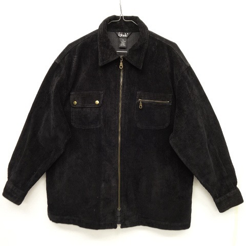 画像: RAFAELLA 太畝コーデュロイ フルジップシャツ BLACK (USED) 「L/S Shirt」 入荷しました。