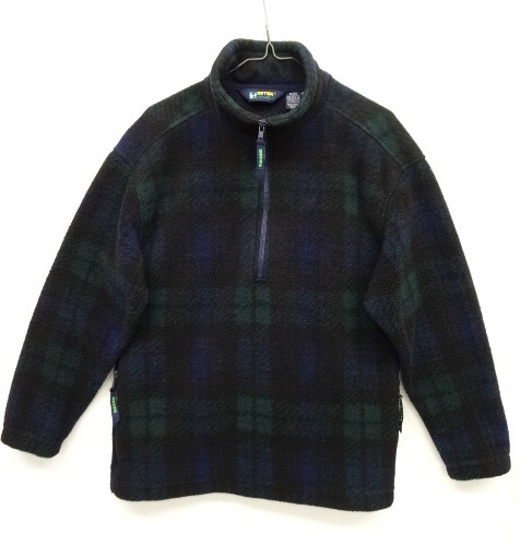 画像: 90'S EDDIE BAUER "EBTEK" ハーフジップ フリースジャケット ブラックウォッチ柄 (VINTAGE) 「Jacket」 入荷しました。