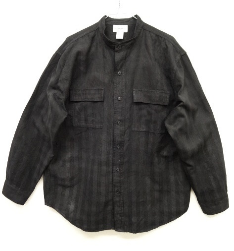 画像: KNIGHTS BRIDGE 長袖 ノーカラーシャツ ブラックベース/同色チェック (USED) 「L/S Shirt」 入荷しました。