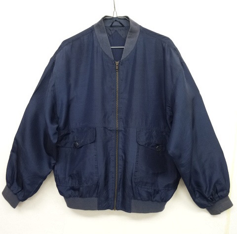 画像: AVANTI シルクブルゾン ドリズラージャケット NAVY (USED) 「Jacket」 入荷しました。